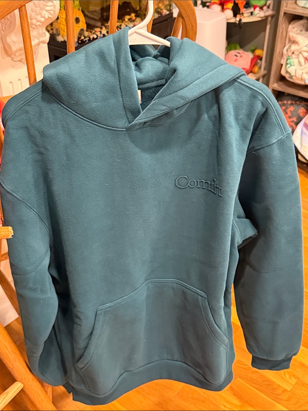 Teal Comfrt pullover hoodie size S **NWT**